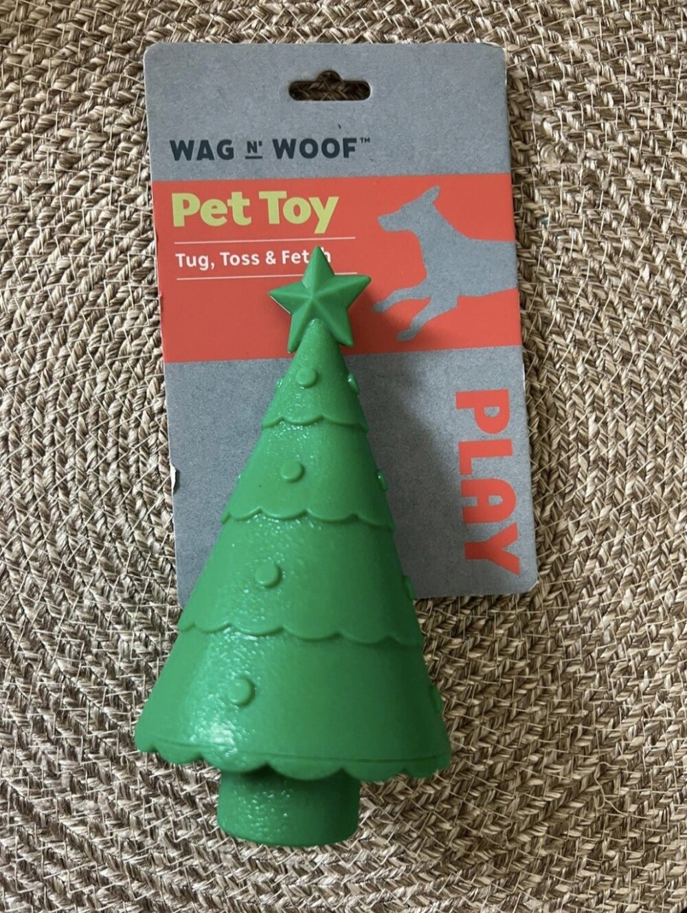 Wag N' Woof Christmas Tree Dog Toy Durable Rubber. Brand New.